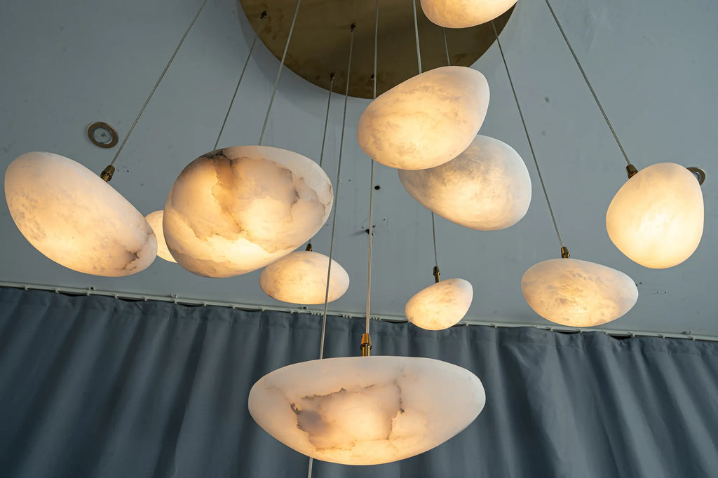 Lunara Alabaster Disc Chandelier