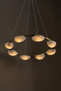 Oria Alabaster Pebble Ring Chandelier