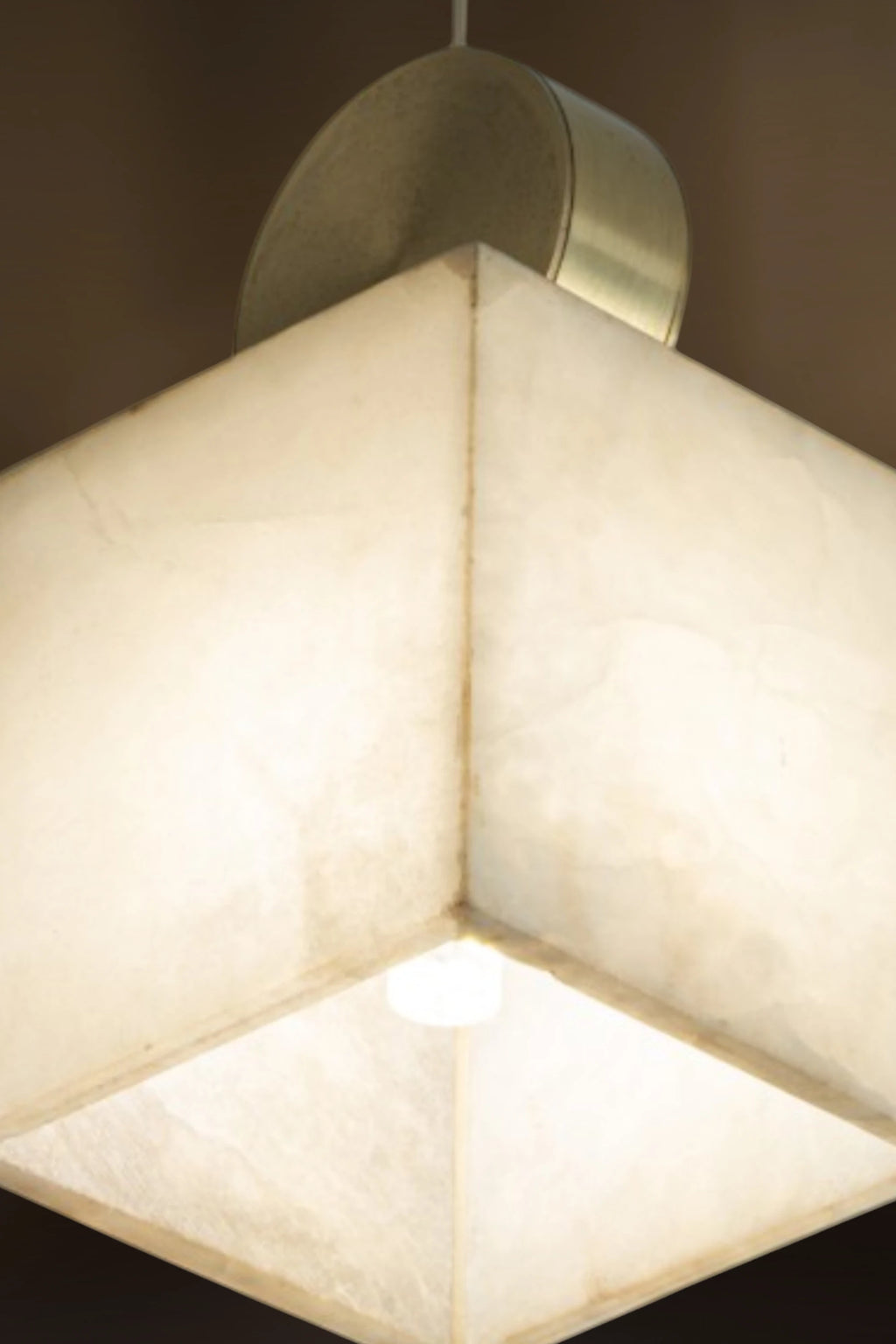 Artisan Cube Alabaster Pendant