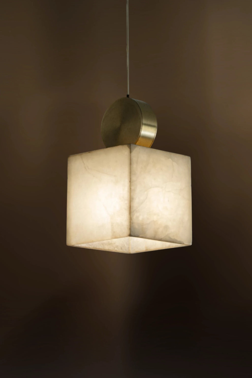 Artisan Cube Alabaster Pendant