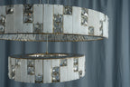 Edessa Two-Tier Alabaster & Crystal Chandelier