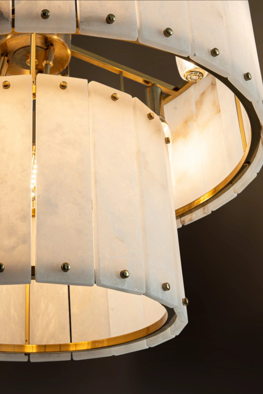 Varenna Two-TierAlabaster Drum Chandelier
