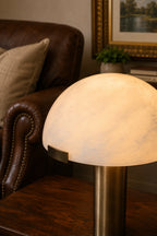 Melina Alabaster Dome Table Lamp