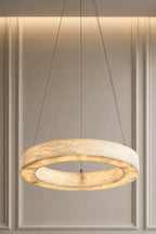 Tinas Lueur Round Alabaster Chandelier