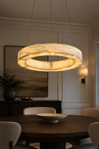 Tinas Lueur Round Alabaster Chandelier