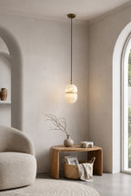 Elara Capsule Alabaster Pendant