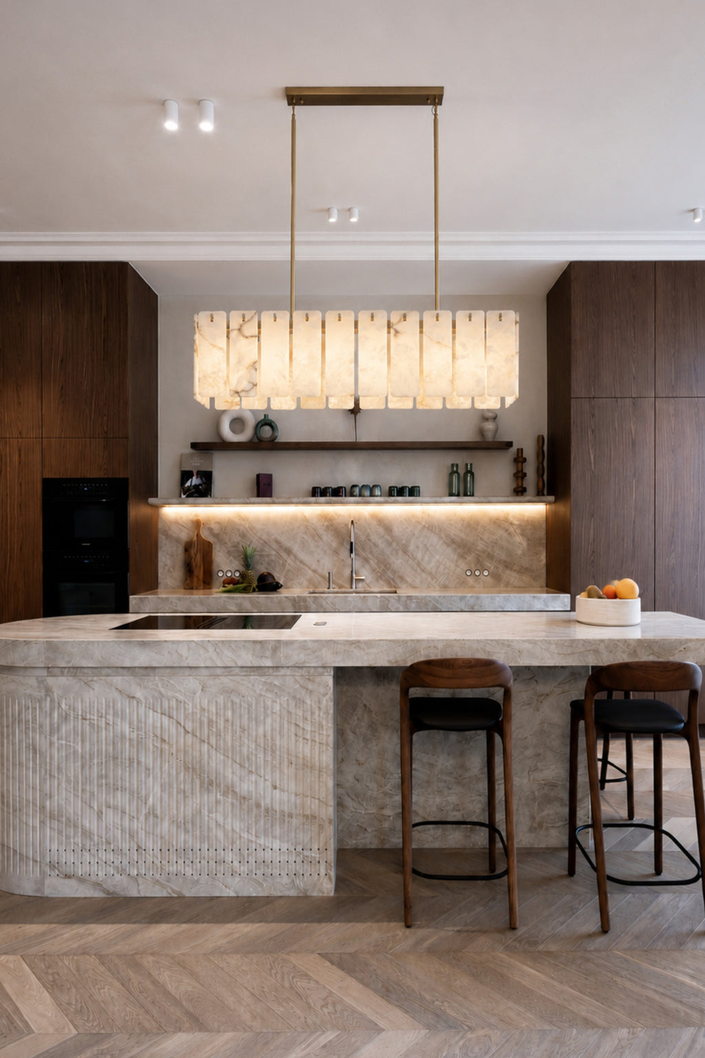 Valenne Alabaster Panel Chandelier
