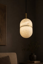 Elara Capsule Alabaster Pendant